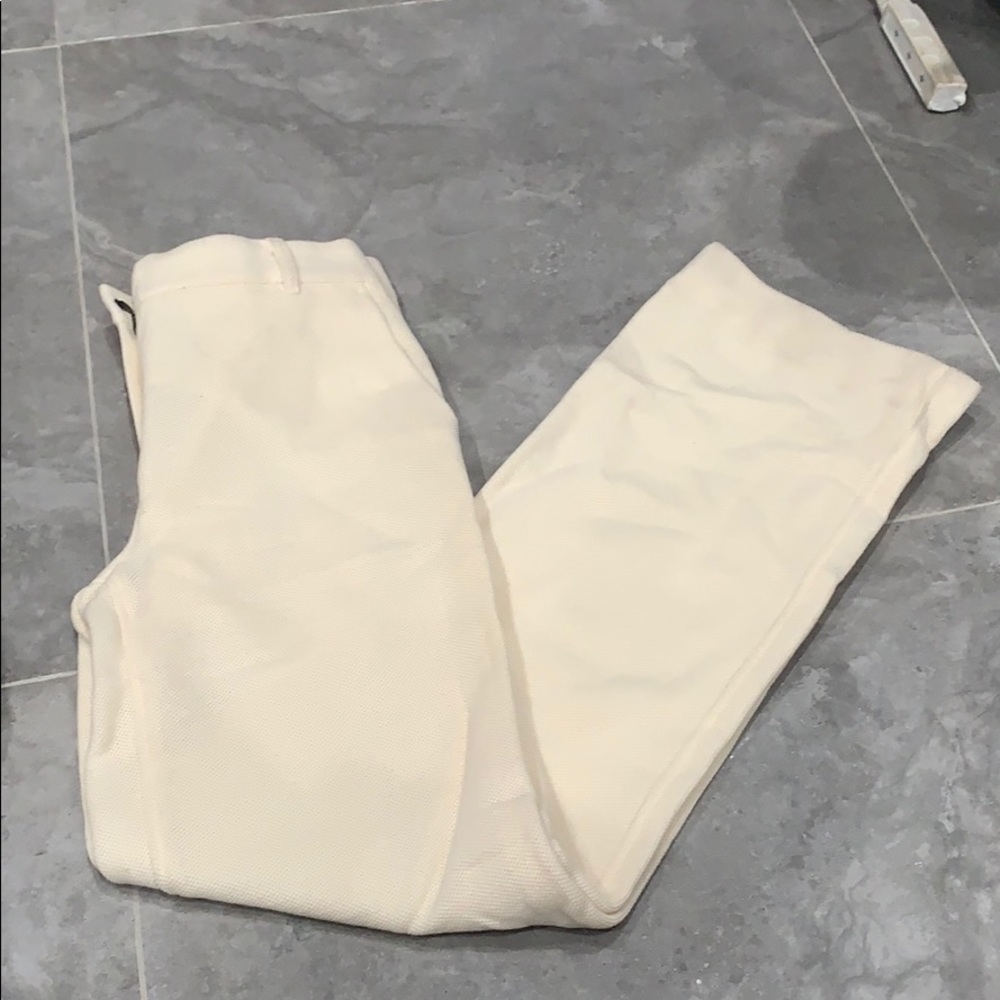 nwt $425 Helmut Lang Wool Knit Pants Cream Sz 4